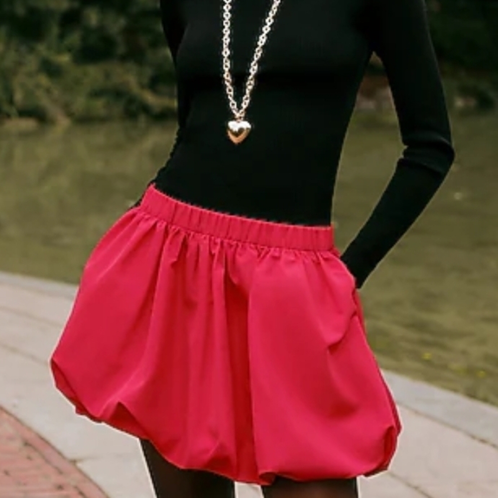 Express Vibrant Pink A-Line Skirt